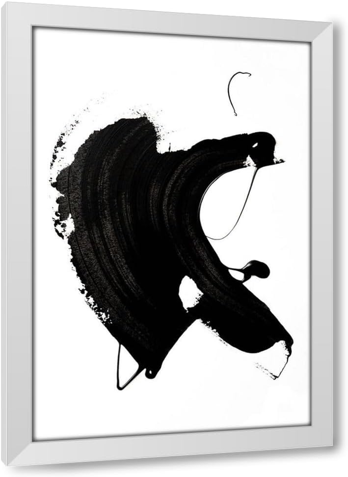 ArtDirect - Sawall, Anastasia 13x18 Black Modern Framed Art Print Titled: Black abstract Stroke