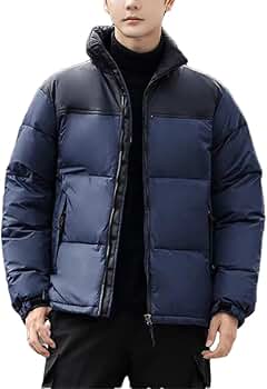 Winter Men's White Duck Down Jacket Warm Thick Puffer Jacket Short