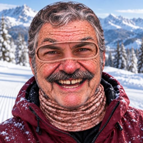 Ski Mask 3D Print Windproof,Old Man Ski Mask Funny Realistic Face - image 3
