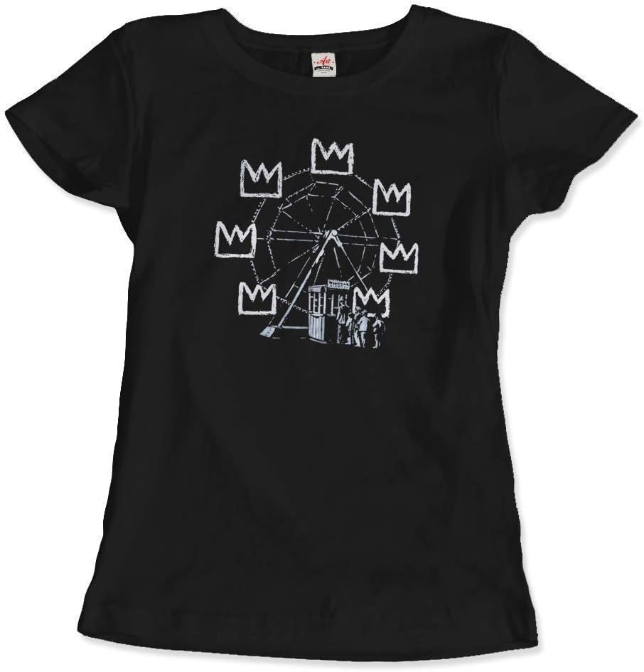 Banksy - Ferris Wheel Homage Streetart Grafitti T-Shirt (Short & Long Sleeve) Grey