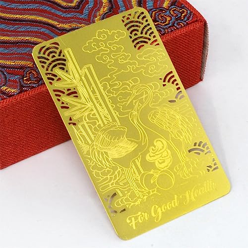 Juanxian Good Health Talisman Gold Card Feng shui Harmony &Balance Peace Amulet Chinese Wisdom Healthy Talisman Gift (Gold) - Image 2