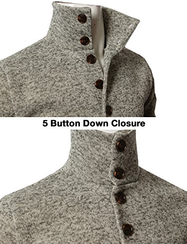 H2H Mens Casual Slim Fit Pullover Sweatshirts Knitted Shirts Napping Inside - Image 6