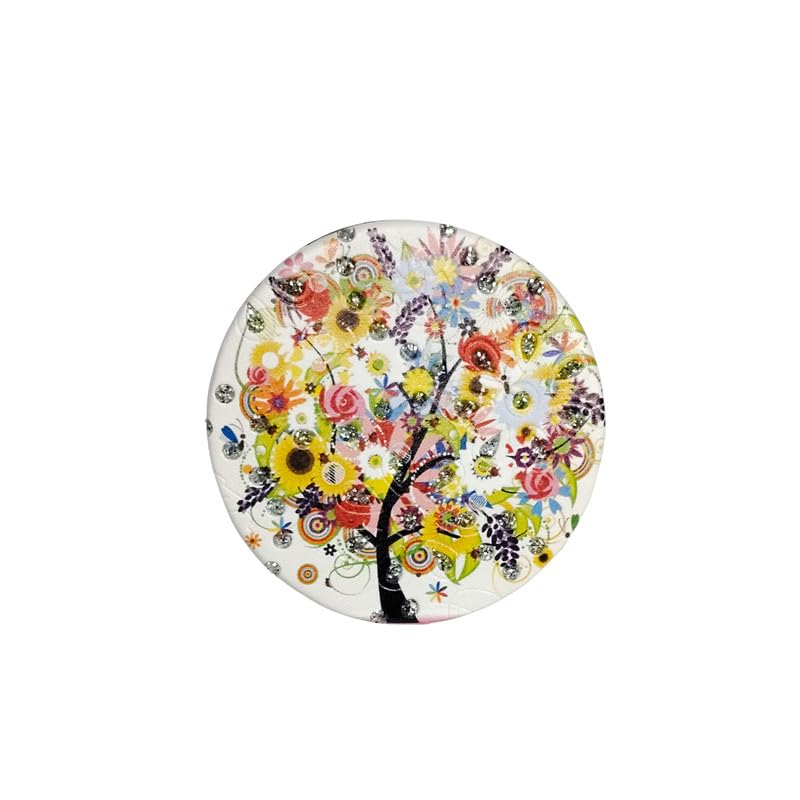 AQAY Round Pocket Mirror | Compact Handheld Makeup Mirror for Travel & Daily Use | Portable Cosmetic Mirror - Yellow Color-picture-18