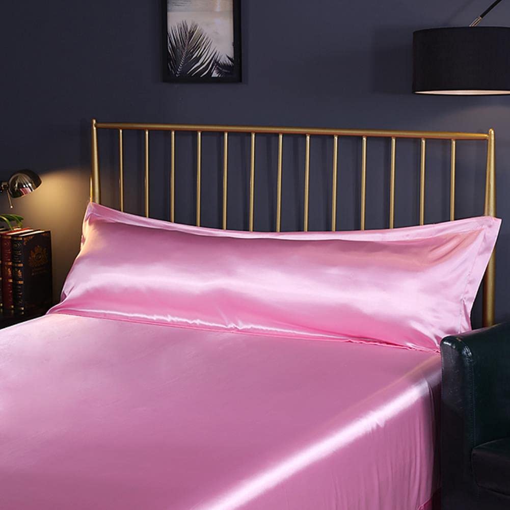 Taie d'oreiller soie satin longue 48x150 cm multicolore pour grand oreiller