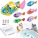 [2019 New] Interactive Swimming Robot Fish Toys for Cat/Dog(6 Pcs), Fish Tank Toy,Activated in Water with LED Light, Swimming Bath Plastic Fish Toy Gift to Stimulate Your Pet's Hunter Instincts