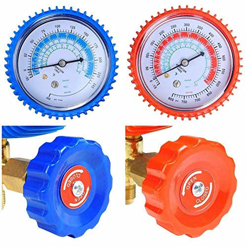 VOOCHIE R410A R22 Manifold Manifold Set AC A/C 5FT Color Manifold Air Conditioner HVAC 60 ''