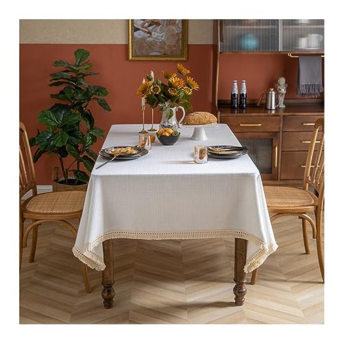 Nappe de table anti tache blanche 140x180 imperméable - 2
