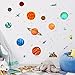 Stickers Muraux Planètes Étoiles Autocollant Mural Système Solaire Planètes Décoration Murale Chambre Enfant Bébé Garçon Salon