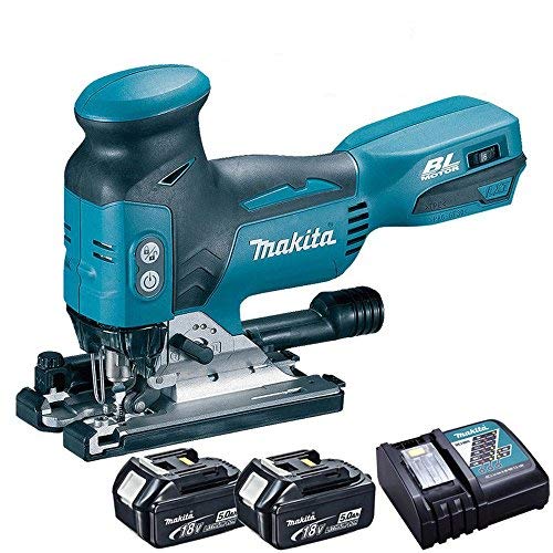 Makita DJV181Z 18V LXT Li-on Brushless Jigsaw with 2 x 5.0Ah BL1850 Batteries & Charger