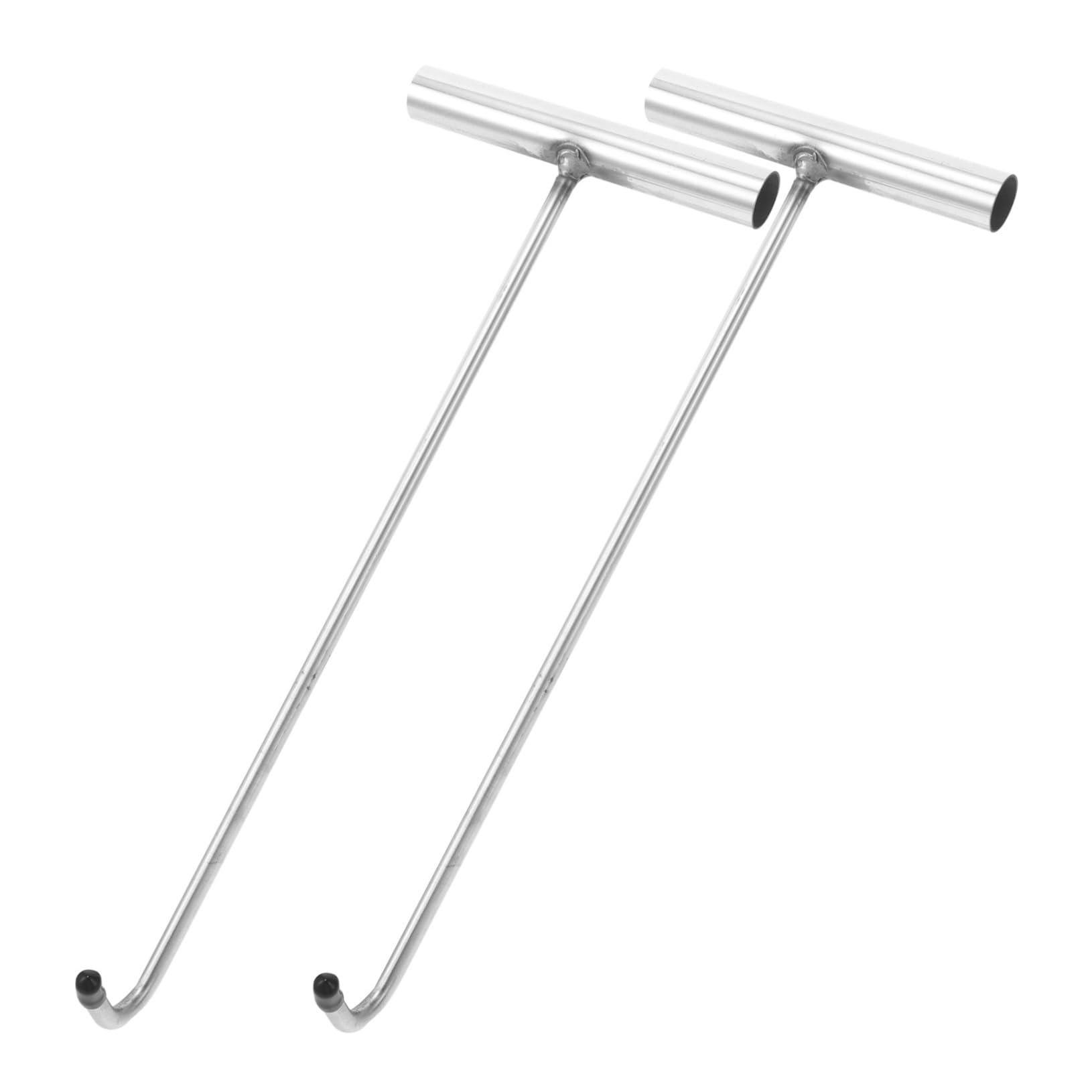 CAXUSD Stainless Steel Manhole Cover Hook Door Lifter Tool Easy to Use Hook for Outdoor Drain Cover
