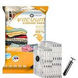 GONGSHI Vacuum Storage Bags (5 x Jumbo, 5 x Large), Space Saver Sealer Compression Bags with Travel Hand Pump