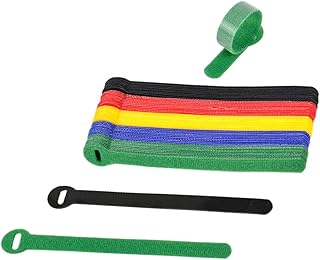 Veemoon 50 Pcs Wire Strap Hook Cable Management Cable Fixing Strap Silicone Zip Ties Cord Fixing Strap Releasable Fastener Cable Tie USB Cable Travel Data Line Cable Management Belt Nylon