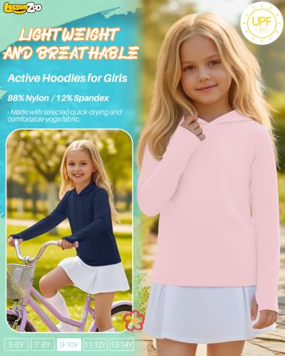 Image of 3 Pack Girls Long Sleeve Hoodies Thumbhole Shirts