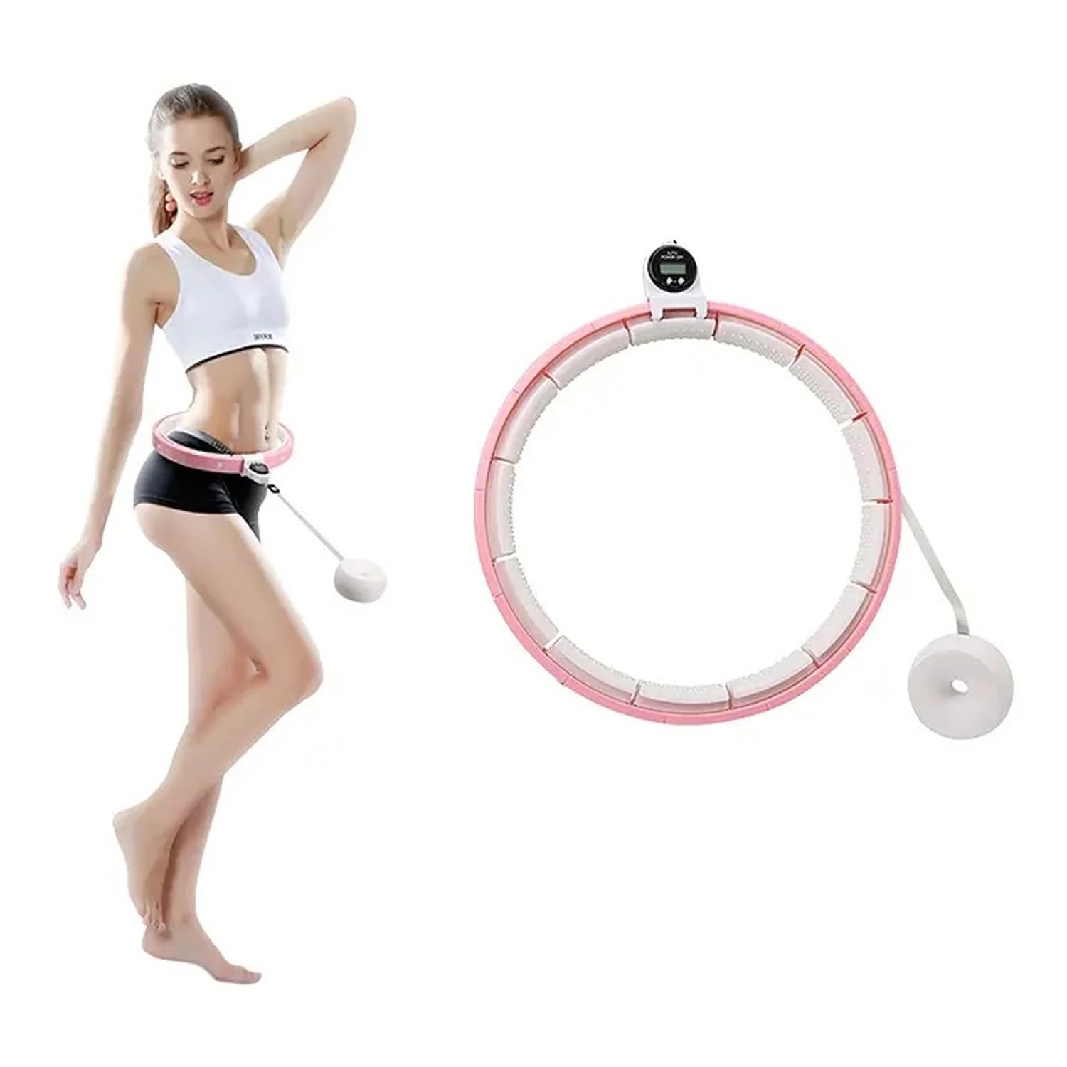 Fitness Adjustable Detachable Hula Hoop Ring Smart Round Count & Weight Loss Gym Equipment for Home Workout for Girls, Woman (B0D9DSX3B5) Amazon Price History, Amazon Price Tracker