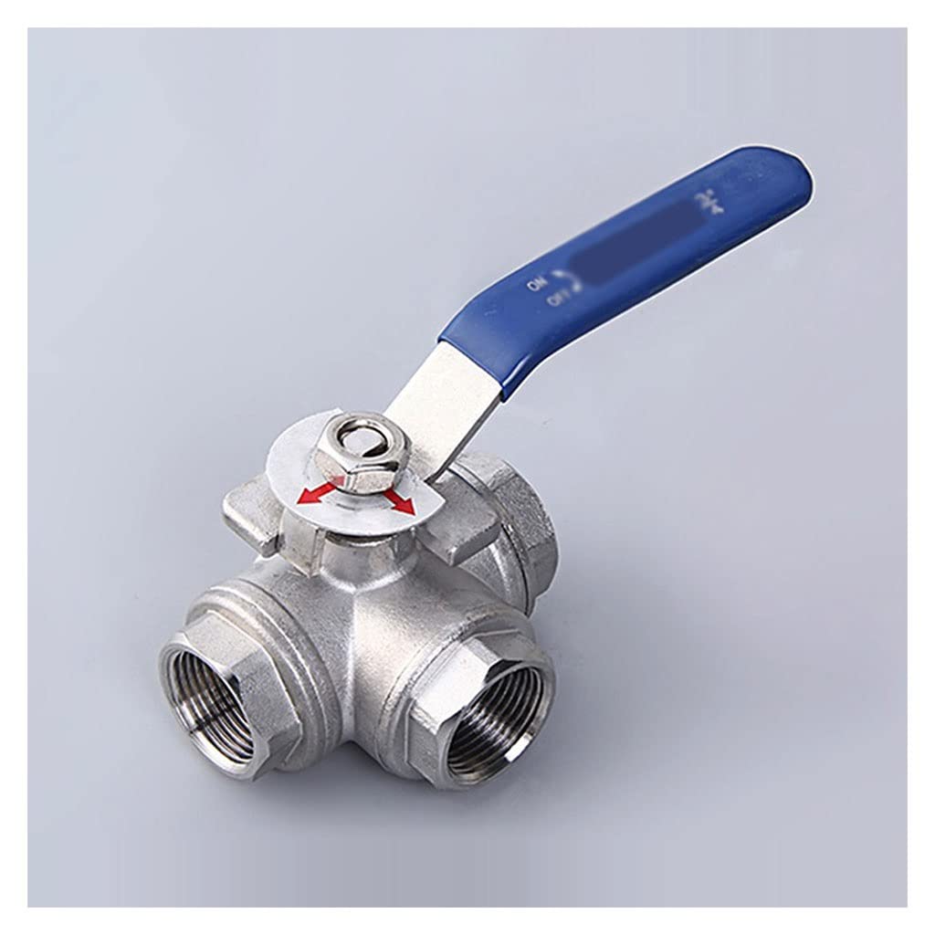 Connettore per tubo valvola a sfera, valvola a sfera, 1 pezzo, 1,3 cm, 1,9 cm, 1-0,6 cm, 1-1,3 cm, 2 "DN8-DN50 L tipo T 304 (dimensioni: 1-0,6 cm,