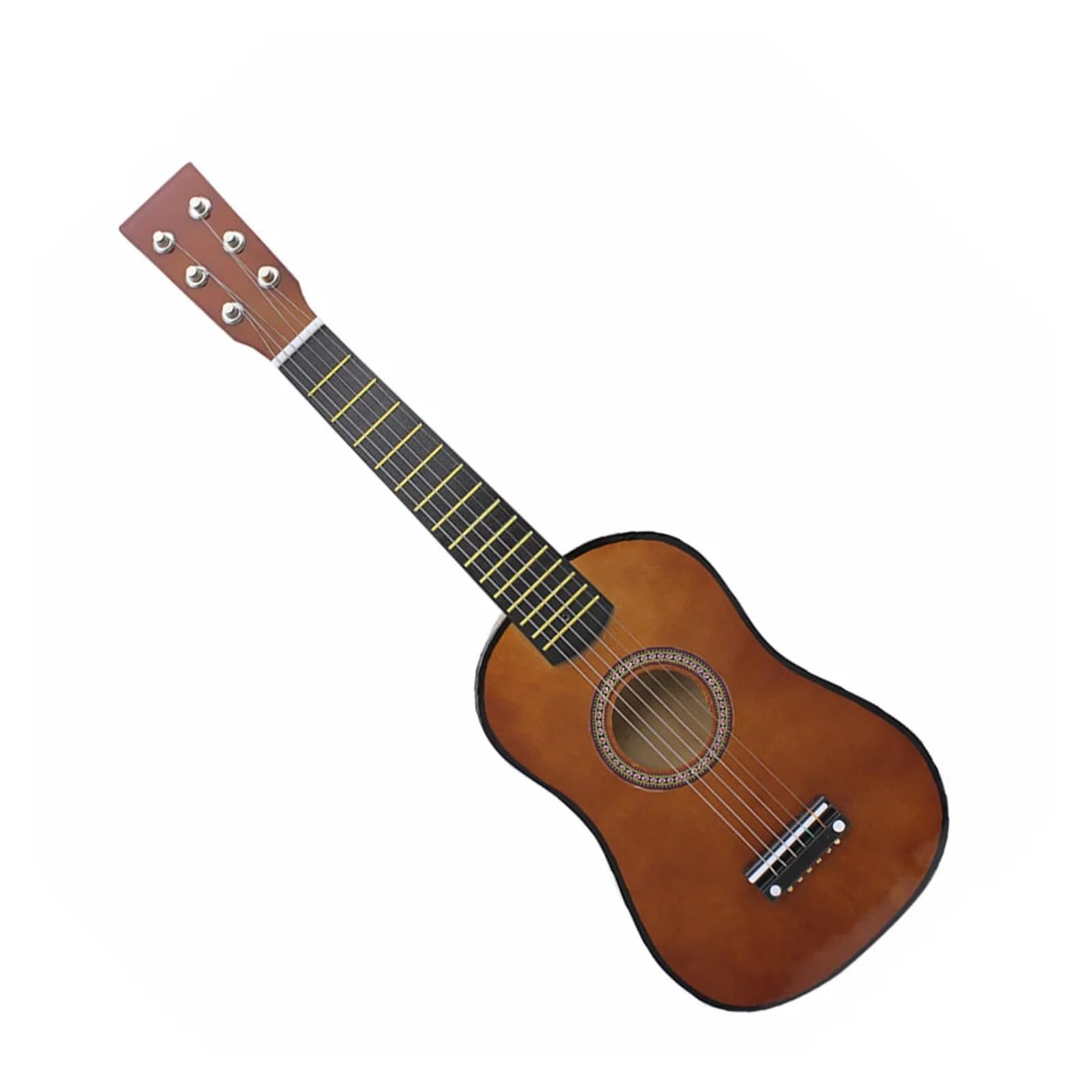 23Inch Practice Guitar Beginners 6 String Linden Wood Traditional Style Guitar Small Guitar Ukeleles Beginner (Color : Red, Size : 23Inch)