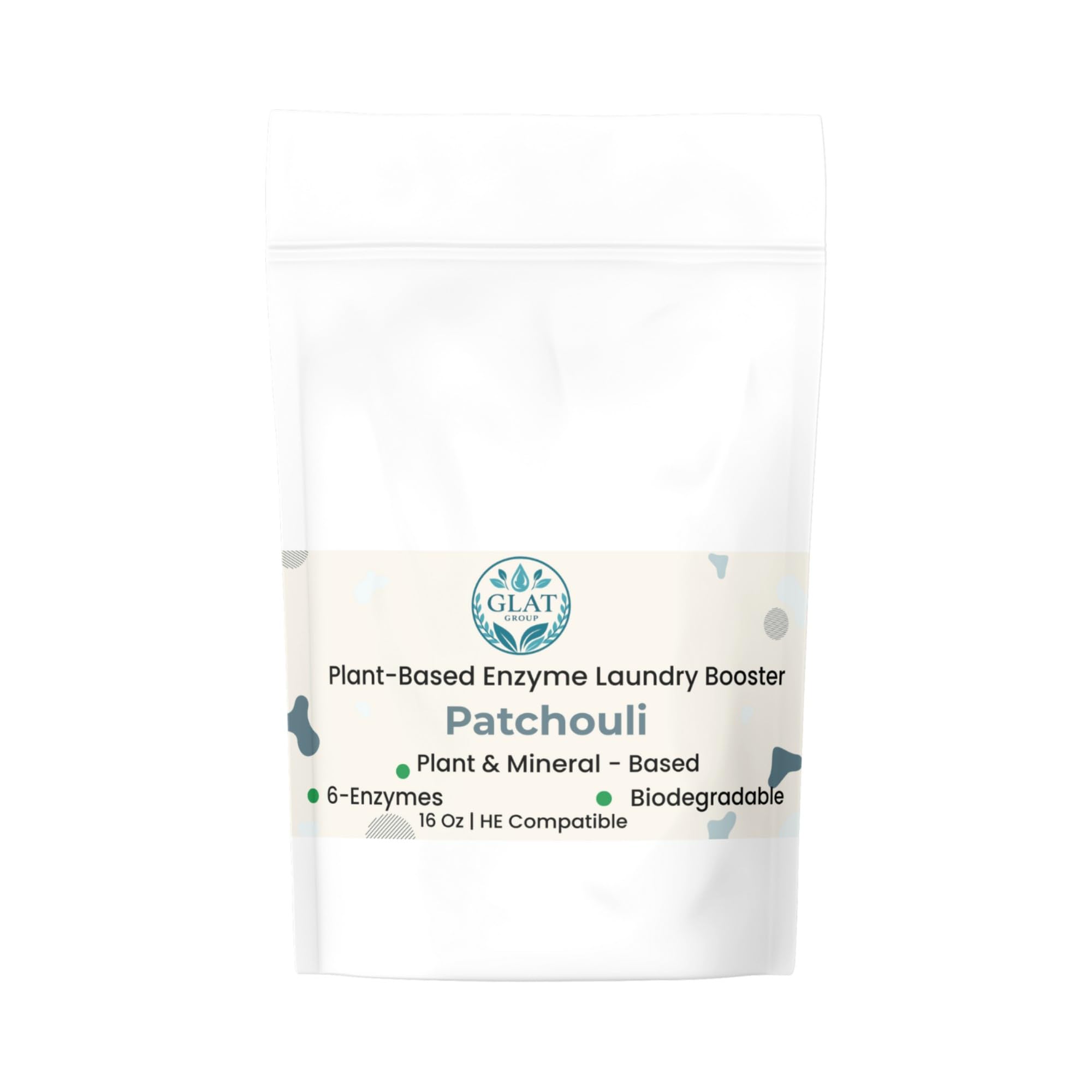 Enzyme Laundry Booster Powder - Patchouli Plant-Based 6-Enzyme Blend for Maximum Stain Odor Removal Biodegradable Boosts Detergent in