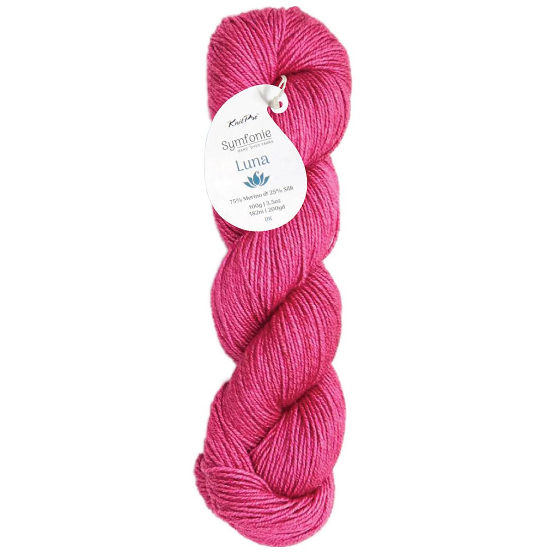 Luna Symfonie Yarns de Knitpro 182 m ovillo premium de lujo Pink Agate para alta costura