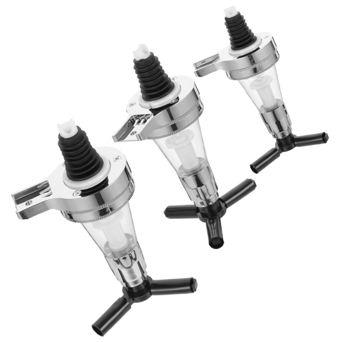 Veemoon 3 Piezas Dispensador de Licor Colgante para Botella de Vino Boquilla de Acero Inoxidable y Silicona, Fácil de Usar y Limpiar, Adecuado para Fiestas y Eventos Sociales