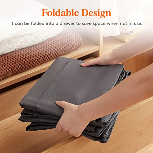 Lifewit 6 Pack 95L Under Bed Storage Bins, Foldable Closet Organizers and Storage Containers,Underbed Storage Bags with Reinforced Handle for Blanket,Clothing,Comforter, Sheets,Wrapping Paper, Grey by Lifewit - Image 7