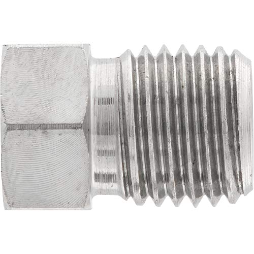 4Lifetimelines Stainless Steel Brake Line Tube Nut, 3/16 (3/8-24 Inverted), Bag Of 10 #TOP1