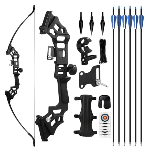 SERfawnCH Recurve Bow and Arrow Set for Adults, 30-40LBS Right-Handed Target Practice Bow with 6 Carbon Arrows, Arm Guard & Target Faces, 51" Archery Kit for Outdoor Practice‌