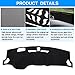 Autorder Custom Fit for Dashboard Cover Mat for 2021-2025 2026 Chevrolet Trailblazer Accessories Dash Mat Flannel Nonslip Dash Cover Sunshade Glare UV Rays Protector Black