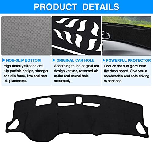 Image of Autorder Dashboard Cover Mat for 2021-2025 2026 Chevrolet Trailblazer Accessories Dash Cover Flannel Dash Mat Sunshade Glare UV Rays Protector