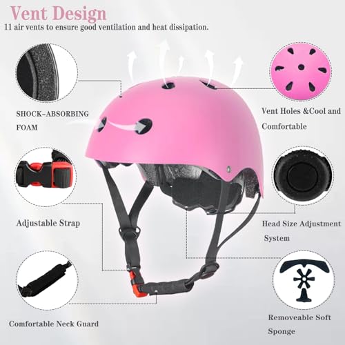 image for FOOKCIAN Kids Helmet,Toddler Skateboard Helmets for Ages 2-3-5-8-14 Ye