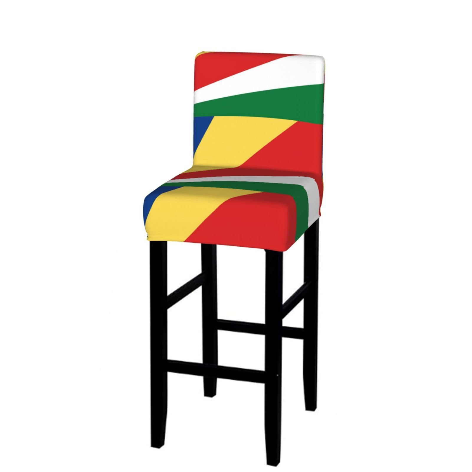Flag of Seychelles Bar Stool Cover-Stretchy Chair Slipcover for Kitchen