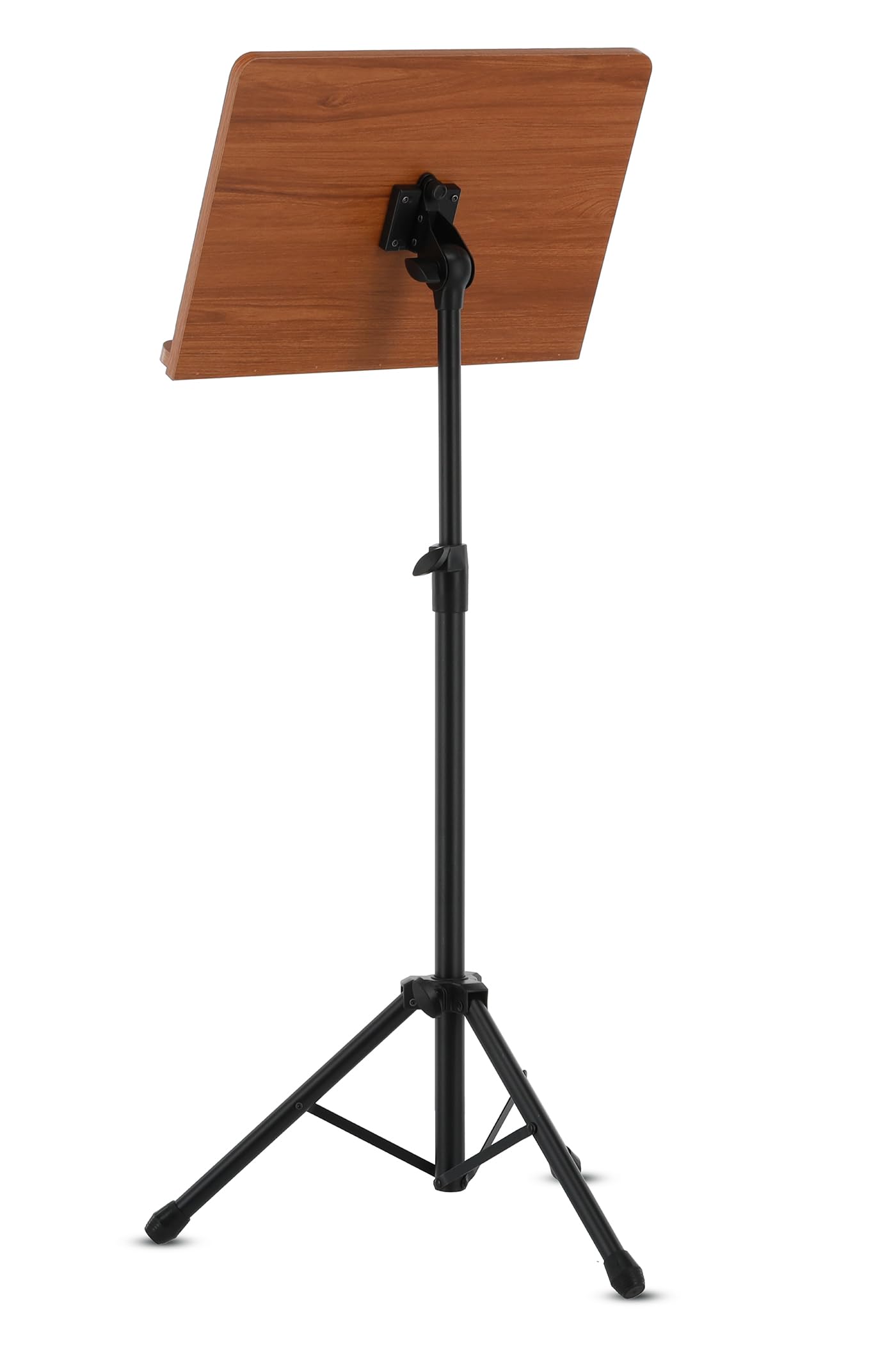 GEWA leggio per orchestra - Piastra in legno marrone - Treppiede nero - ABS e connessione a prisma - Piedi pieghevoli - Altezza 67-120 cm - Peso 4,0 kg