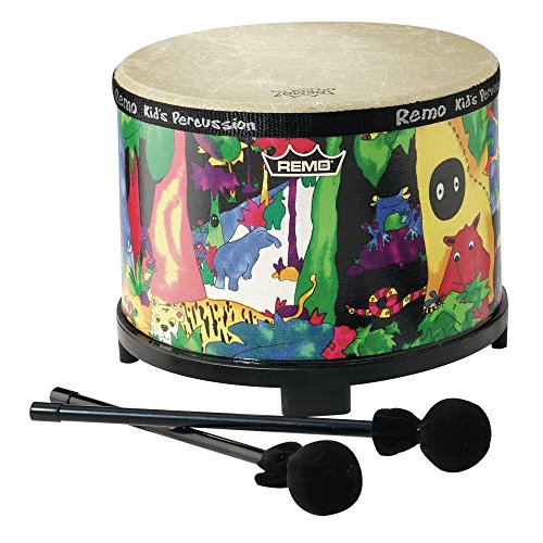 Remo KD-5080-01 Kids Percussion Floor Tom Drum - Fabric Rain Forest 10