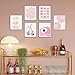 Cute Pink Girl Poster Set of 6, Light Pink Coquette Wall Art Trendy Lucky 8 Ball Wall Decor Paintings Pastel College Apartment Bedroom Living Room Dorm 8x10 inch Unframed