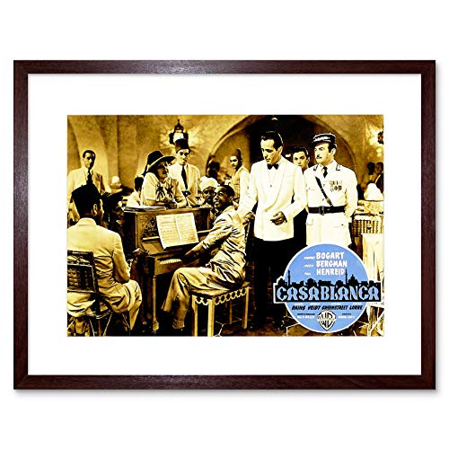 Image of Wee Blue Coo Movie Film Casablanca Classic Wartime Drama Bogart Framed Wall Art Print