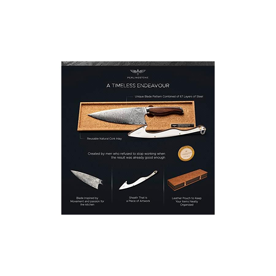 Perlingstone-Momentum-Collection-Chef-Knife-8-Inch-Ultra-Sharp-Chef-Knife-with-AUS10-Japanese-Steel-Blade-Professional-Kitchen-Knife-Desert-Ironwood-Handle-Chefs-Knife-Includes-Sheath PERLINGSTONE Momentum Collection Chef Knife 8 Inch - Ultra Sharp Chef Knife with AUS10 Japanese Steel Blade - Professional Kitchen Knife - Desert Ironwood Handle - Chefs Knife Includes Sheath