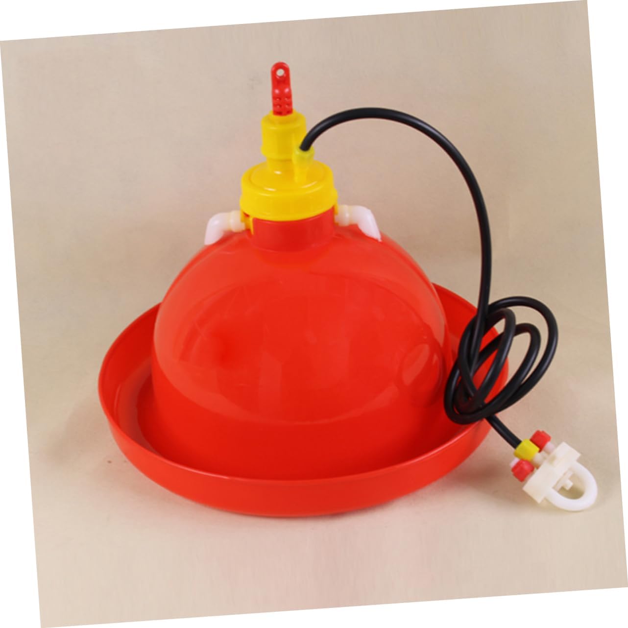 Automatic Poultry Drinking Water Dispenser for Chickens Quail Pigeons Efficient Watering System for Farm Use Red