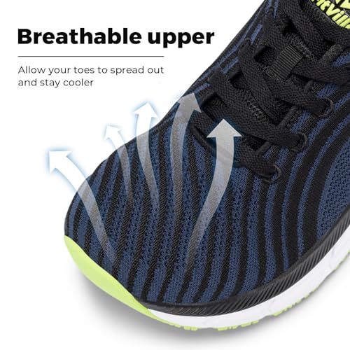 Image of FitVille Wide Walking Shoes for Men Comfortable Lightweight Running Wide Toe Box Shoes for Men Non Slip Cushioned