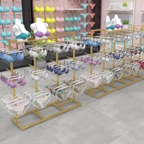 Double-Sided Garment Rack for Clothing Store, Multifunctional Display Stand for Underwear, Bras, Panties, Gloves & Accessories, Retail Organizer, Space-Saving Design
