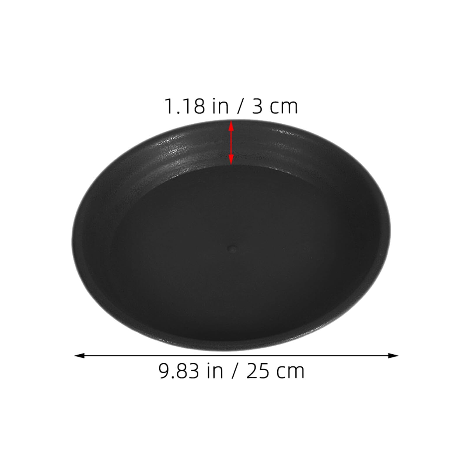 TOYANDONA 10 Bandejas Redondas de Plástico Negro para Macetas 25 CM Platillos para Plantas Bandejas de Goteo para Jardín Hogar Interior y Exterior Recogedores de Agua para Plantas