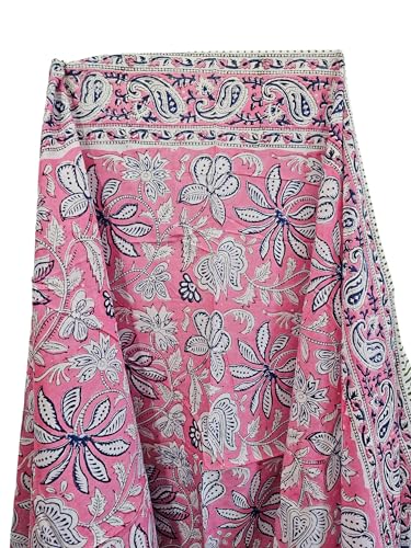 Hand Block Print Sarong, Women Bikini Multi Colour Cover Pareo Hand Dyed Scarves Indian Hand Block Print Scarves,Stole Cotton Scarves Size 44x72 Inch ss0173