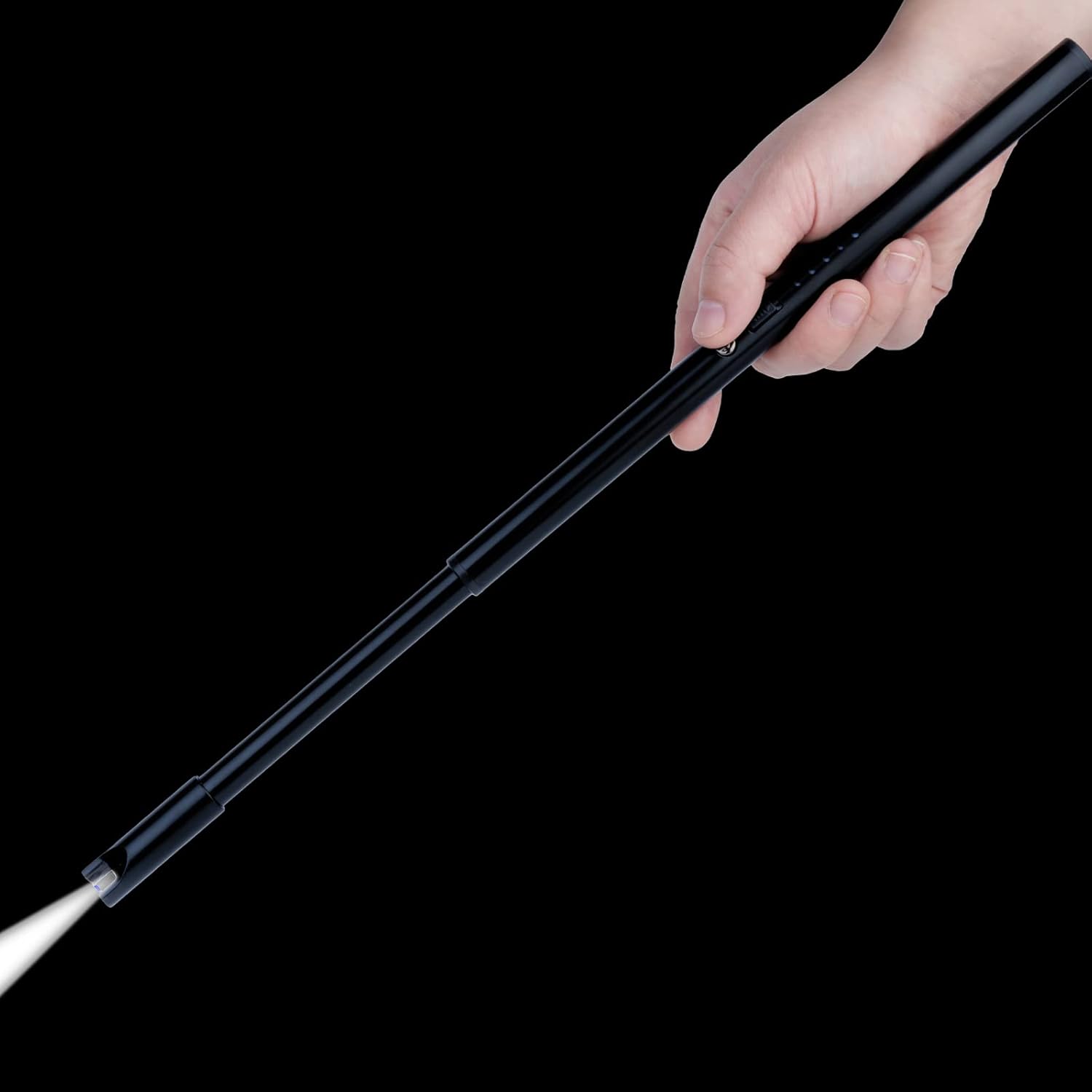 15.75 inch Electric Candle Lighter with Flashlight,USB Long Candle Lighter Rechargeable,Aluminum Alloy Plasma ARC Lighters for Candle Camping Ignition (Black)