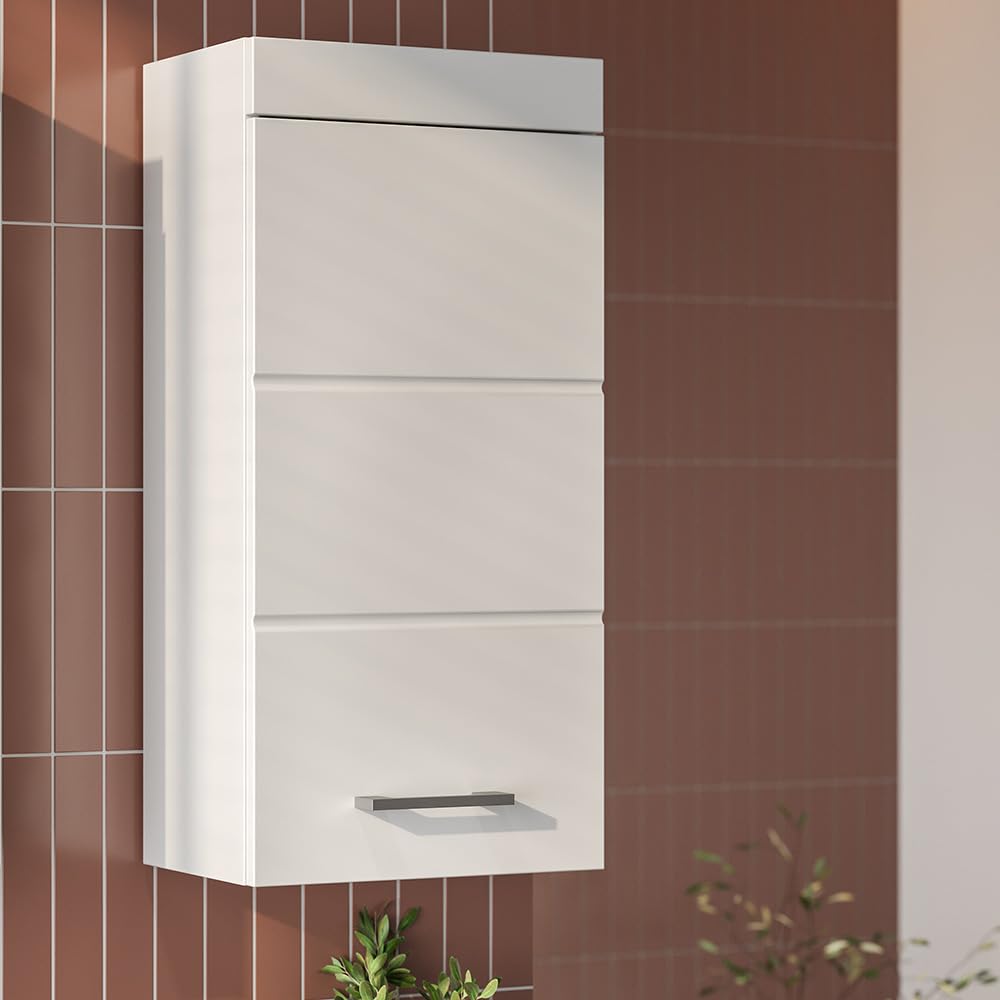 Vicco Armario de baño Luna, Blanco, 37 x 77 cm | para montaje en pared, combinable con otros muebles Luna