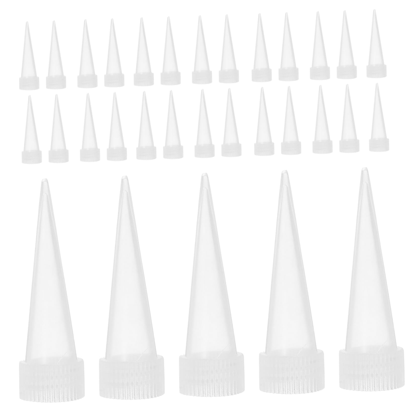 EXCEART 5 Set Colla Testa Colla Punta Di Precisione Mastice Saver Cappellini Punte Per Calafataggio Mastice Strumento Tubo Copre Tappo Per Calafataggio Ugello Per 100 pezzi * 5