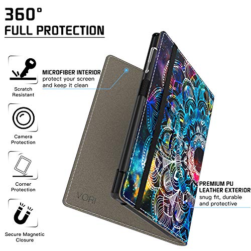 Vori Folio Case For All-New Amazon Fire Hd 8 And Fire Hd 8 Plus Tablet (10Th Generation, 2020 Release), Slim Premium Pu Leather Stand Protective Cover With Auto Wake/Sleep, Mandala Galaxy #TOP6