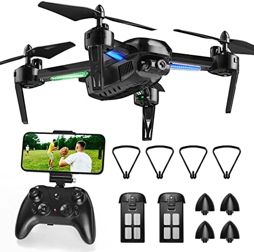 FERIETELF T6 Drone for Adults - 1080P HD RC Drone, Fpv Drone with Camera, With WiFi Live Video, Altitude Hold, Headless Mode, Gravity Sensor, One Key Take Off for Kids or Beginners