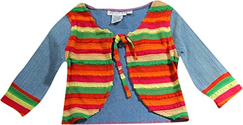 Little Girls' Long Sleeve Jean Cardigan