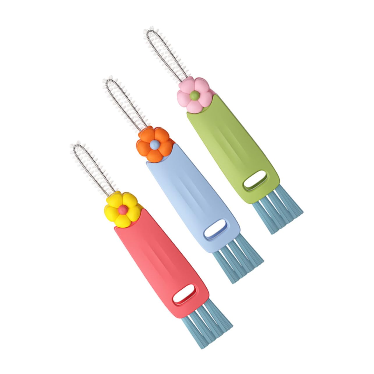 Unomor Cup Lid Cleaner Brush 3pc Multifunctional Gap Cleaner Crevice Brushes for Cleaning Tumbler Lid Scrubber for Straw Cup