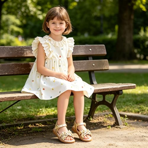 Image of Kiderence Toddler Girls Sandals Little Girls Kids Summer Shoes Toddler Sandals