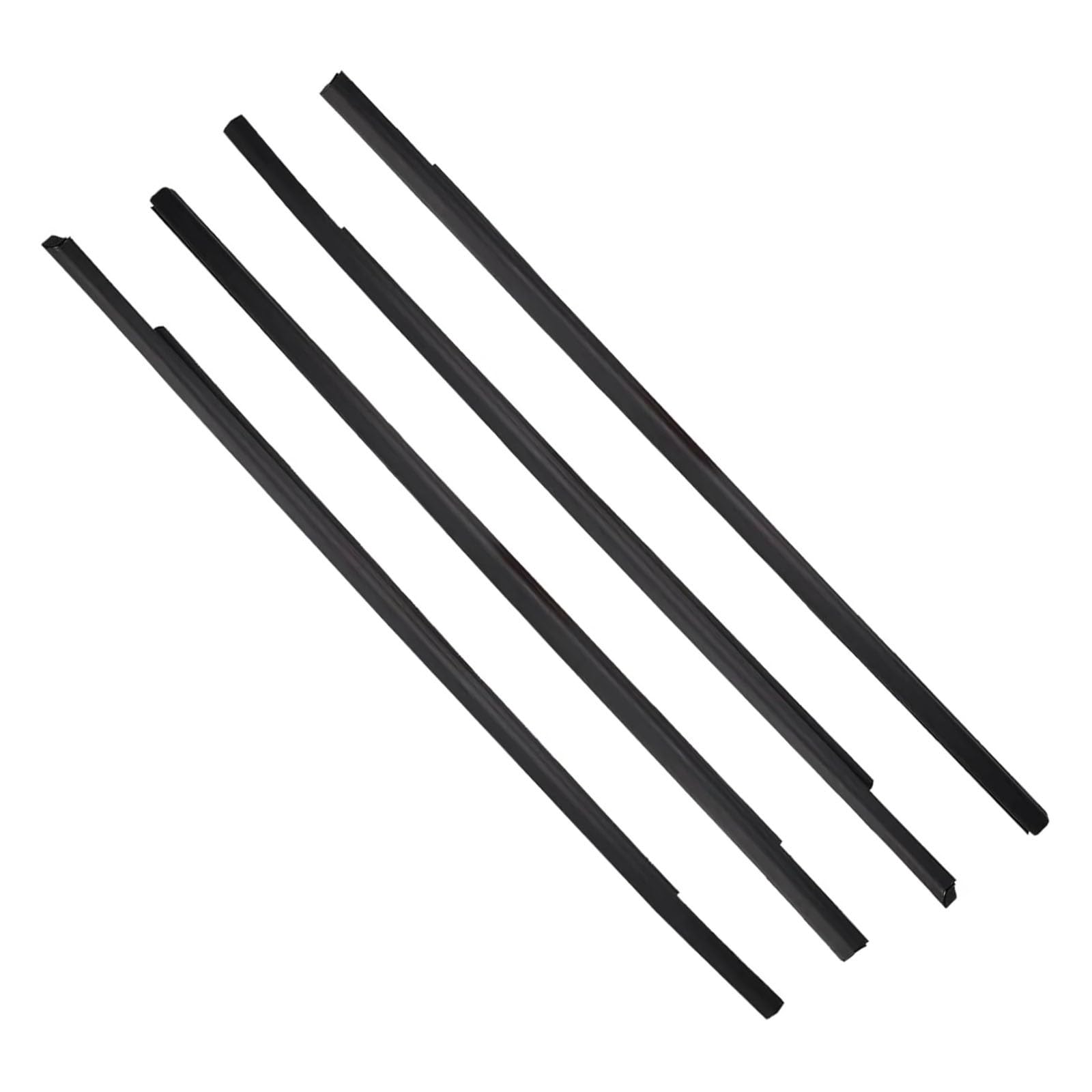 Tudexx One Color Car Weather Stripping For Civic 2016-2019 4Pcs Car Door Moulding Trim Outer Window Glass Seal Belts Window Weatherstrip 72450Teat01