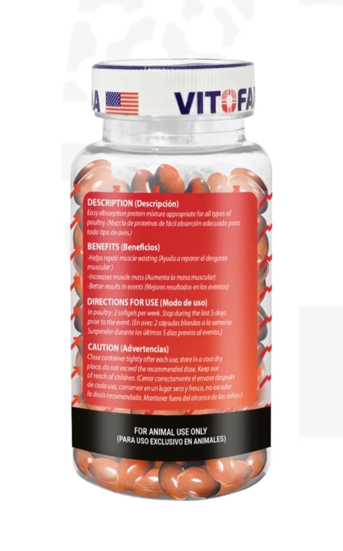 Protein Blend for Rooster Chicken - Proteina a Base de Suero de Leche y Albumina de huevo para Gallos 100 tabletas — Amazon image 3